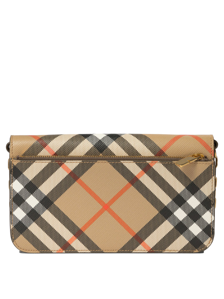 Check Crossbody Bags Beige