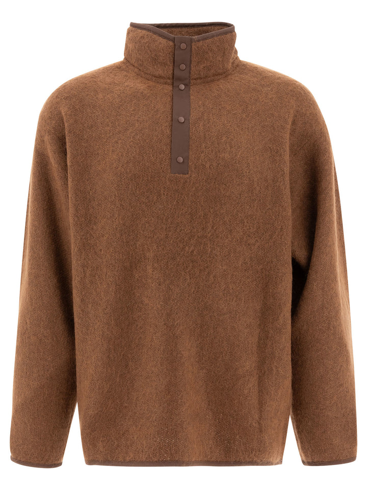 Mohair Sweater Knitwear Brown