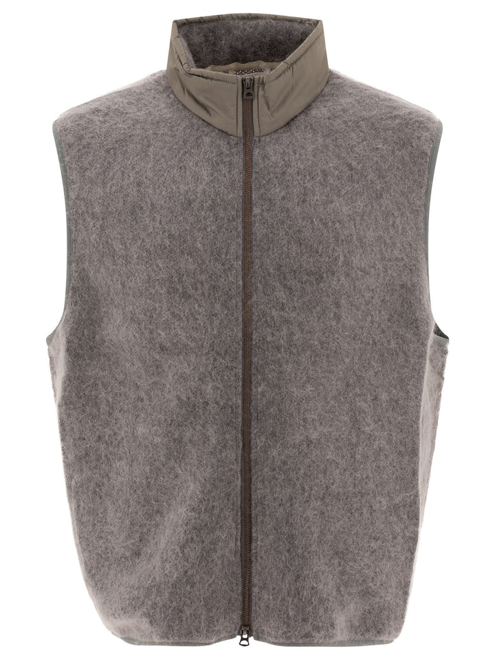 Wool Vest Jacket Jackets Grey