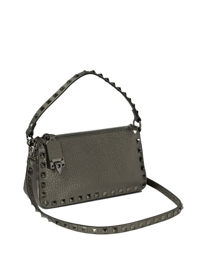 Rockstud Small Shoulder Bags Grey