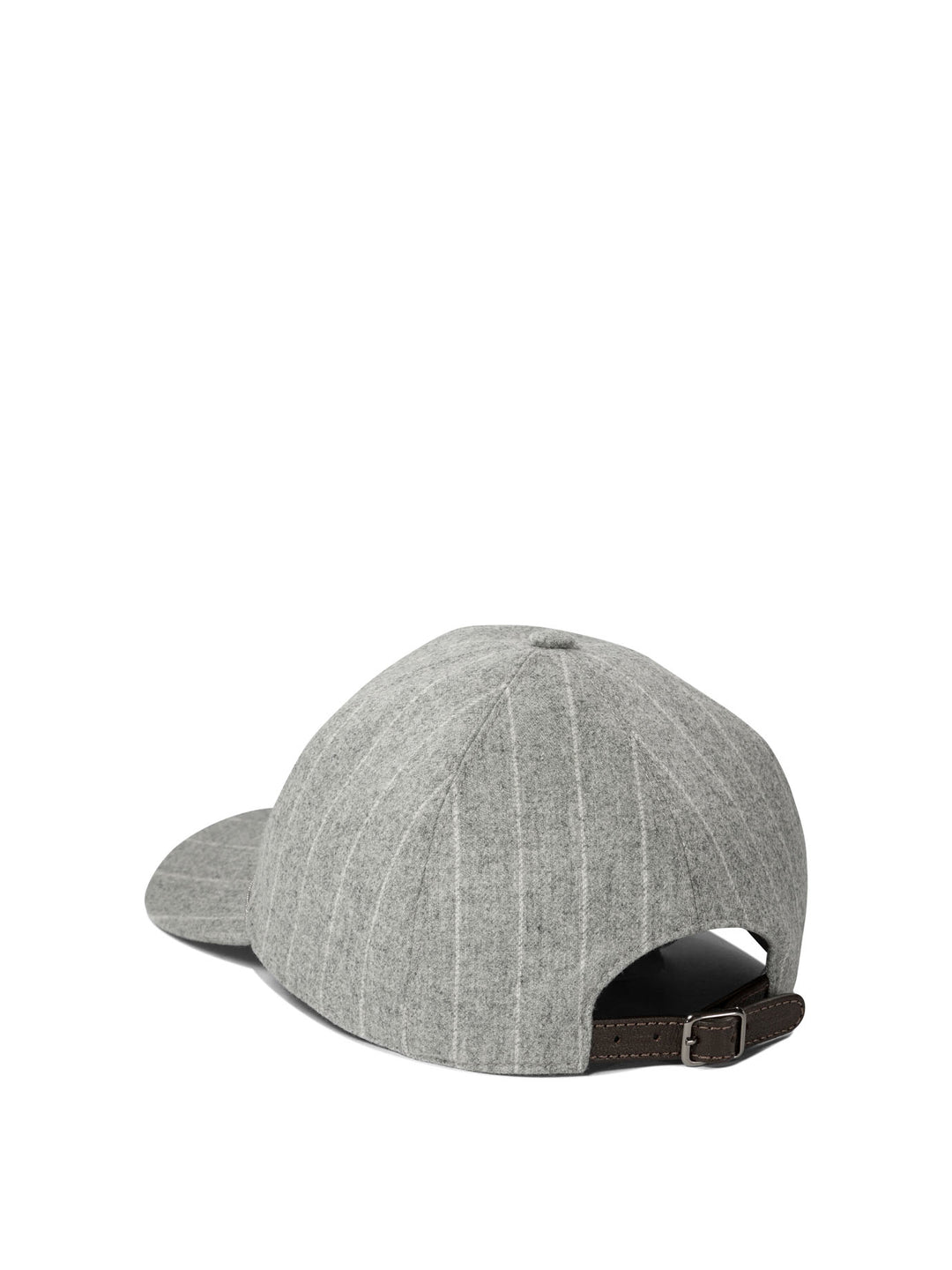 Chalkstripe Flannel Cap With Shiny Band Hats Grey