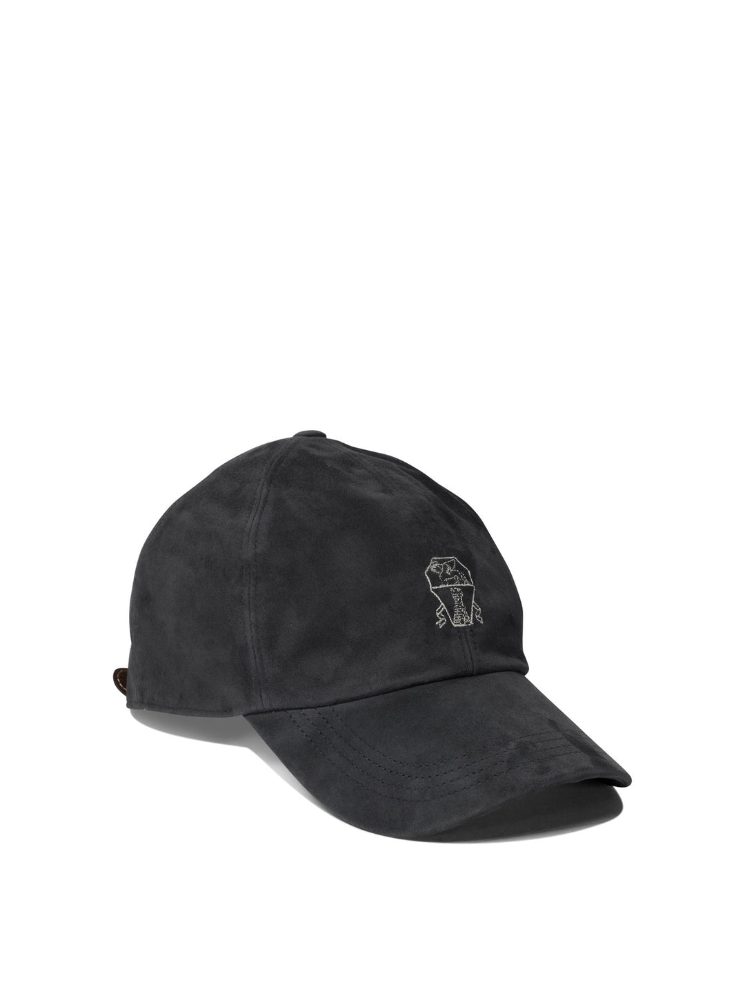 Lightweight Suede Baseball Cap With Embroidered Logo Hats Blue