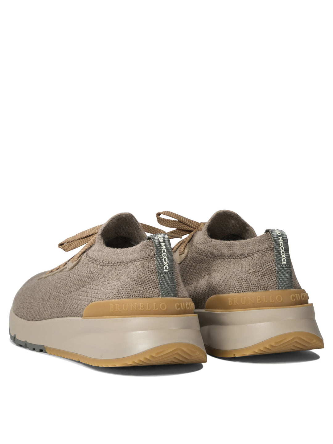 Cotton Knit Sneakers Sneakers & Slip-On Beige