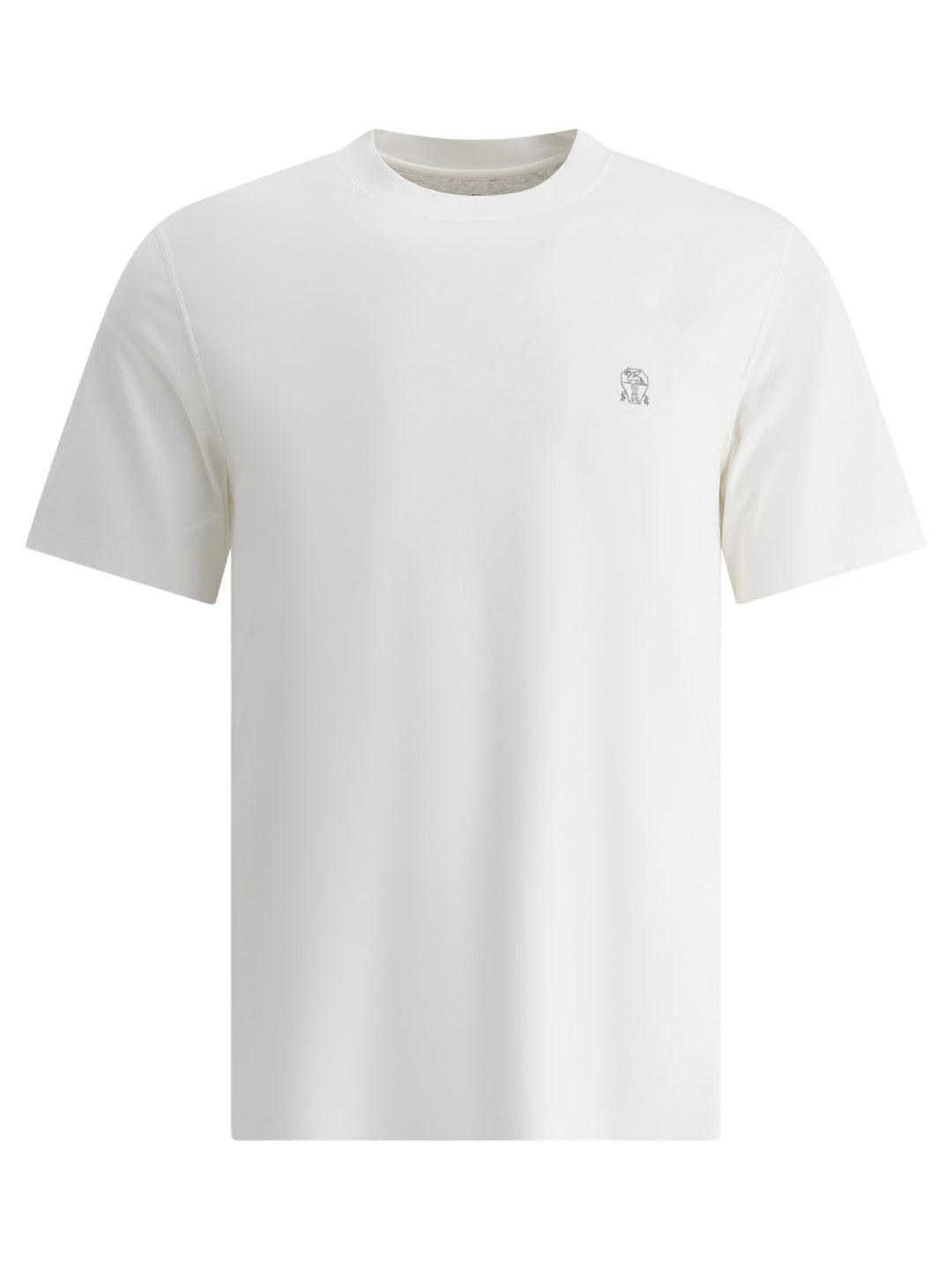 T-Shirt With Embroidered Logo T-Shirts White