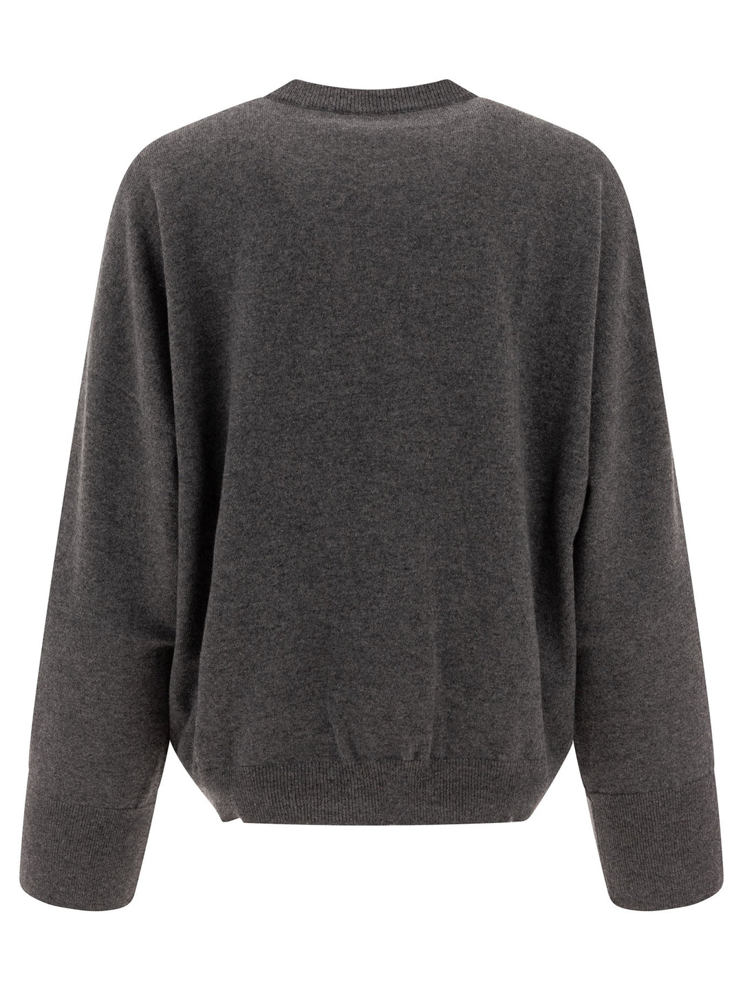 Cashmere Sweater With Monili Knitwear Grey