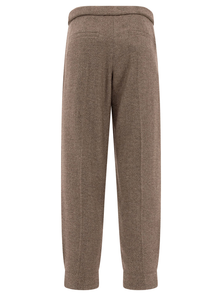 Baggy Sartorial Trousers Brown