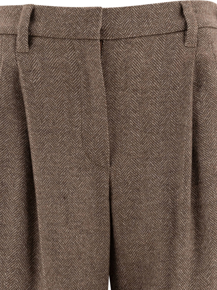 Baggy Sartorial Trousers Brown