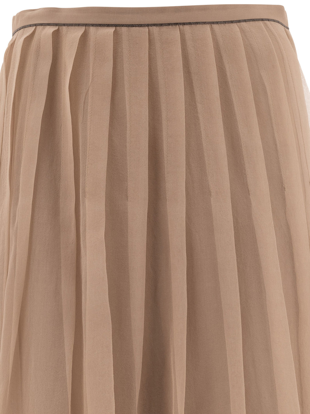 Maxi Pleated Skirts Beige