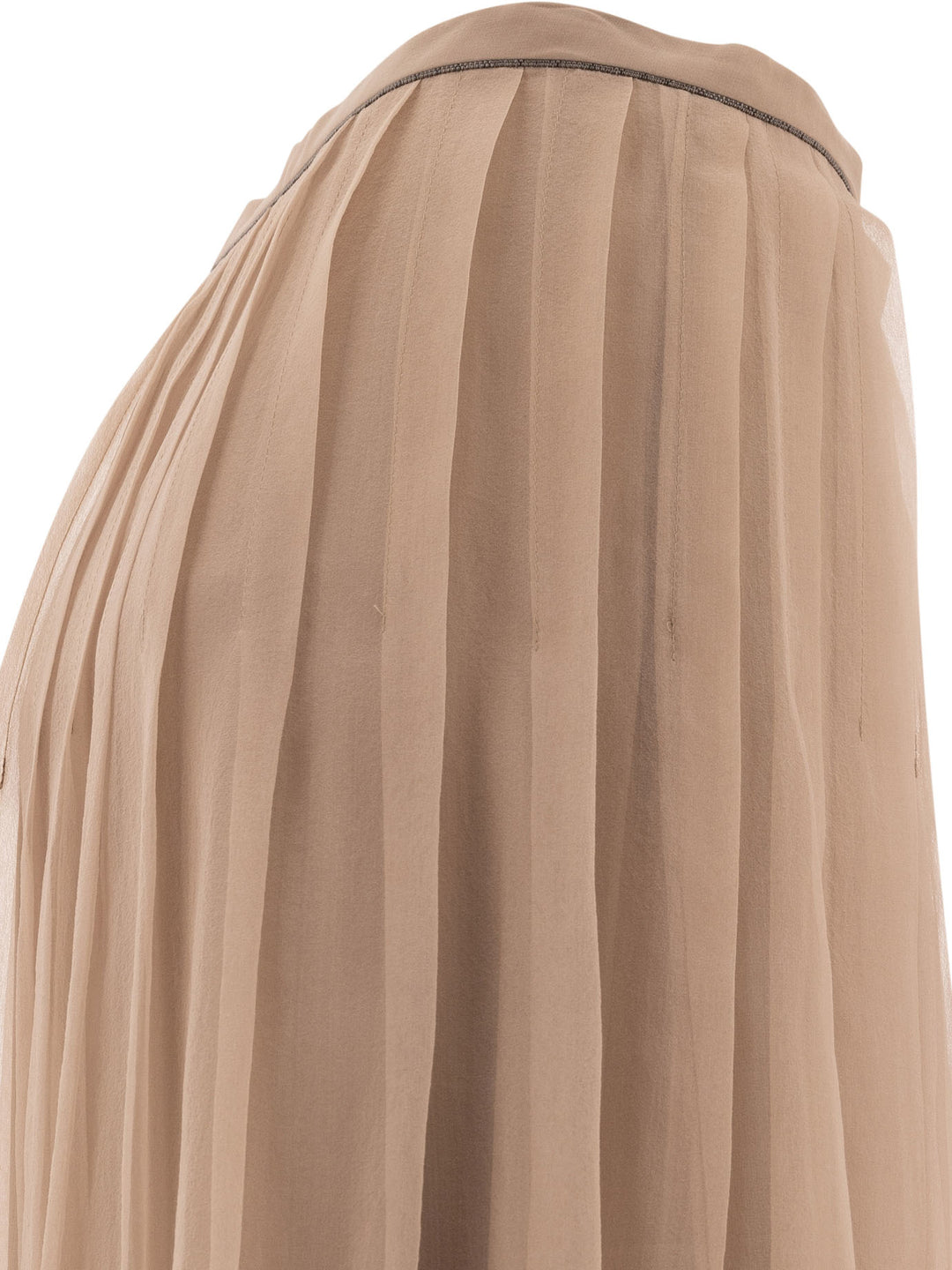 Maxi Pleated Skirts Beige