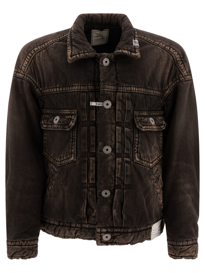 Padded Denim Jacket Jackets Black