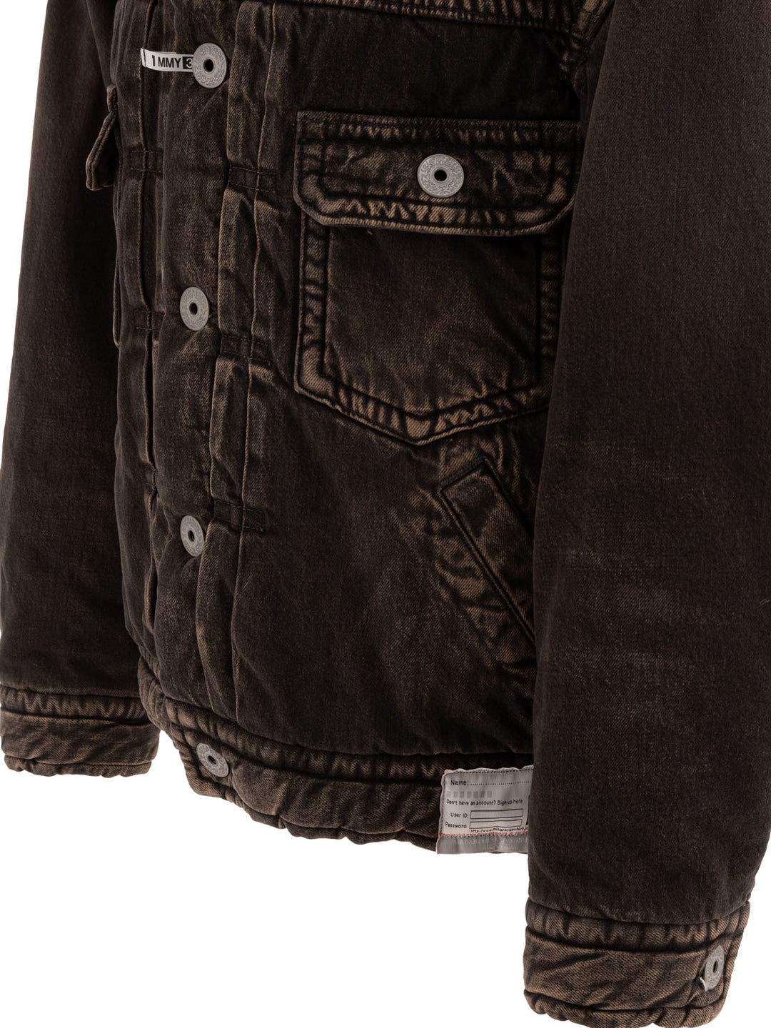 Padded Denim Jacket Jackets Black