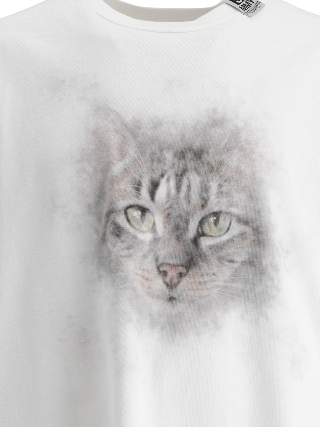 T-Shrit With Cat Print T-Shirts White