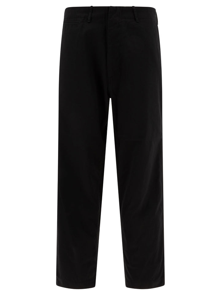 Straight-Leg Trousers Black