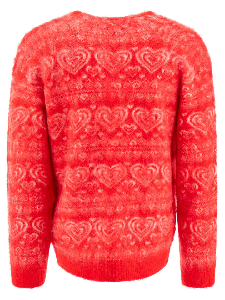 Heart Knitwear Red