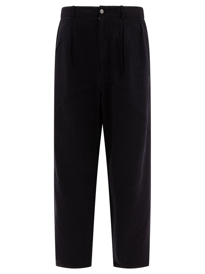 Pleated Trousers Black