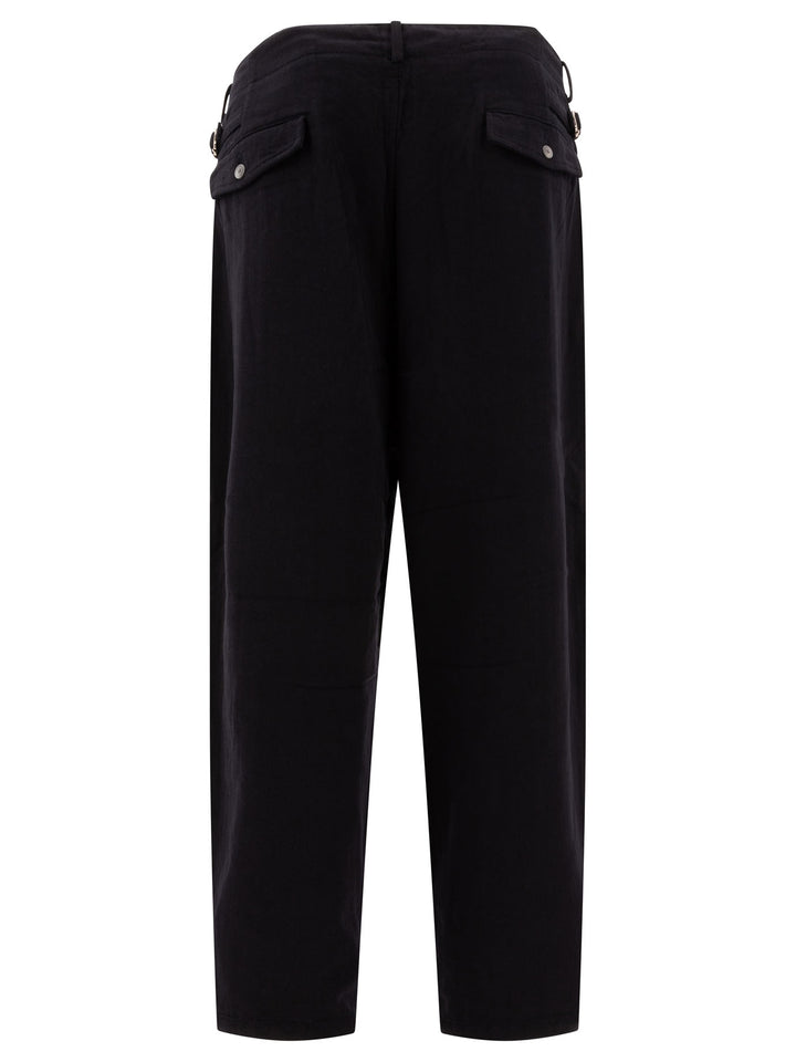 Pleated Trousers Black