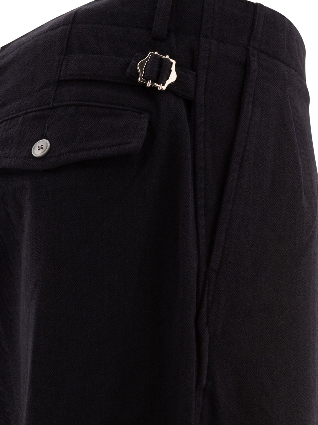 Pleated Trousers Black