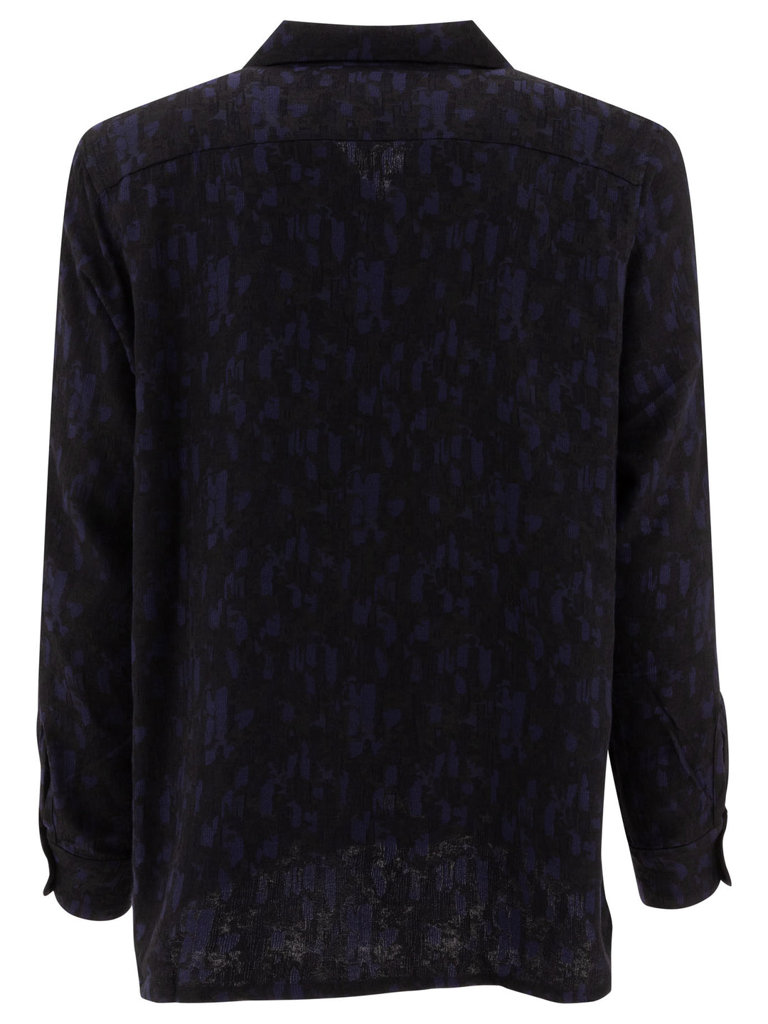 Abstract Jacquard Shirts Blue