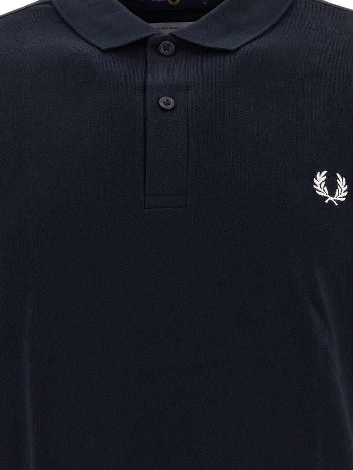 Cdg X Fred Perry Polo Shirts Blue