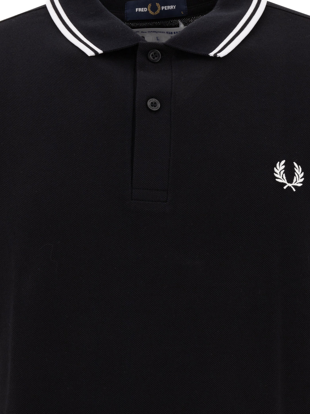 Cdg X Fred Perry Polo Shirts Black