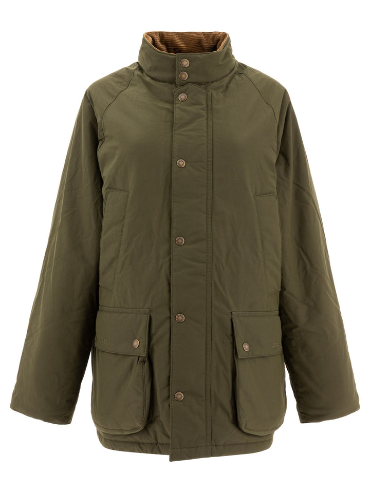 Casual Oversize Bedale Coats Green