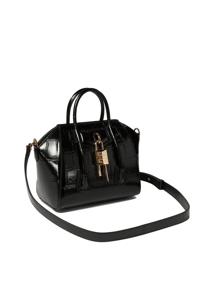 Antigona Lock Mini Handbags Black