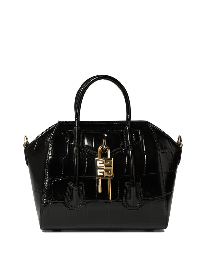 Antigona Lock Mini Handbags Black