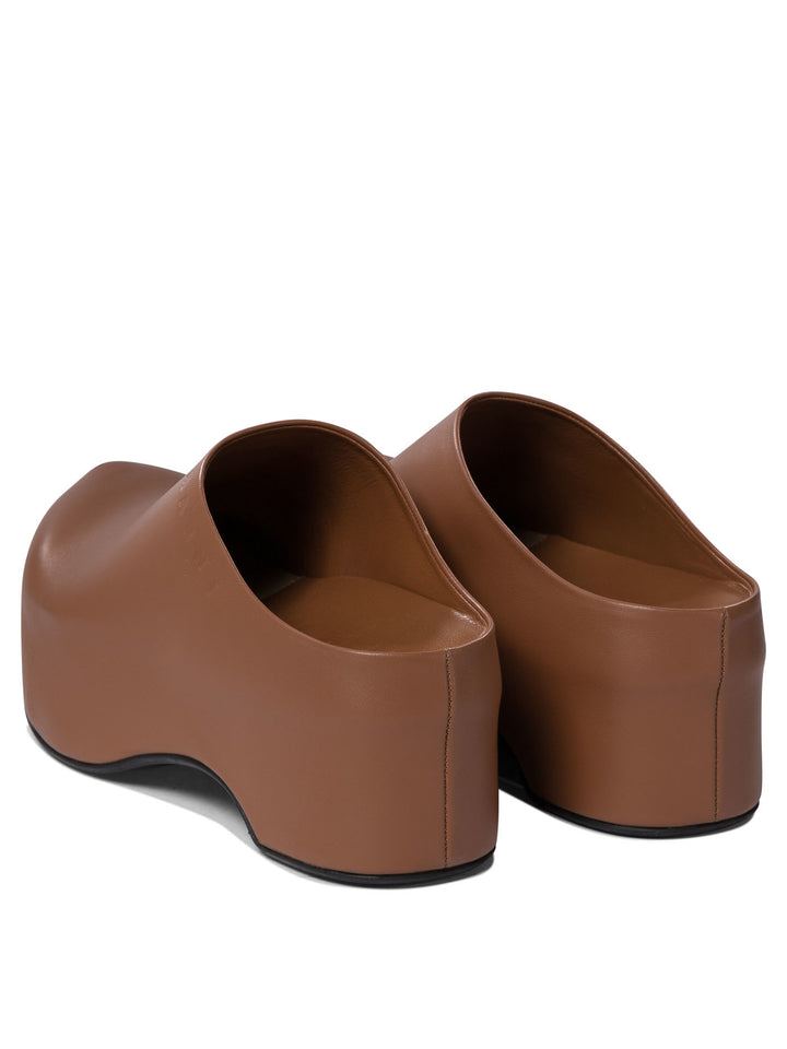 Chunky Clog Sabot Loafers & Slippers Brown