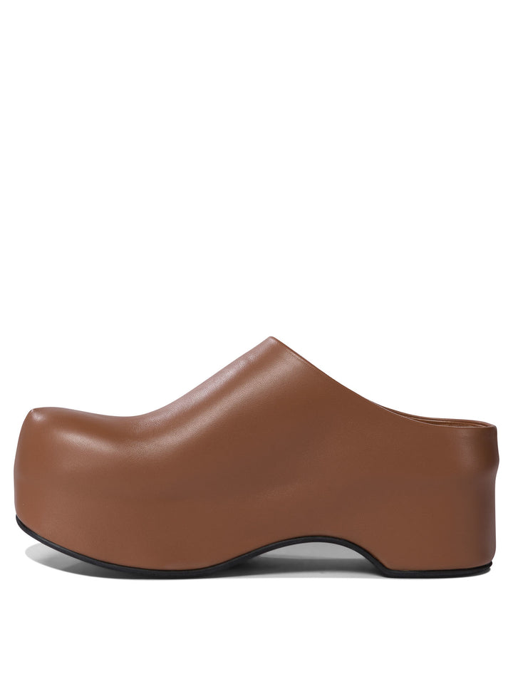 Chunky Clog Sabot Loafers & Slippers Brown