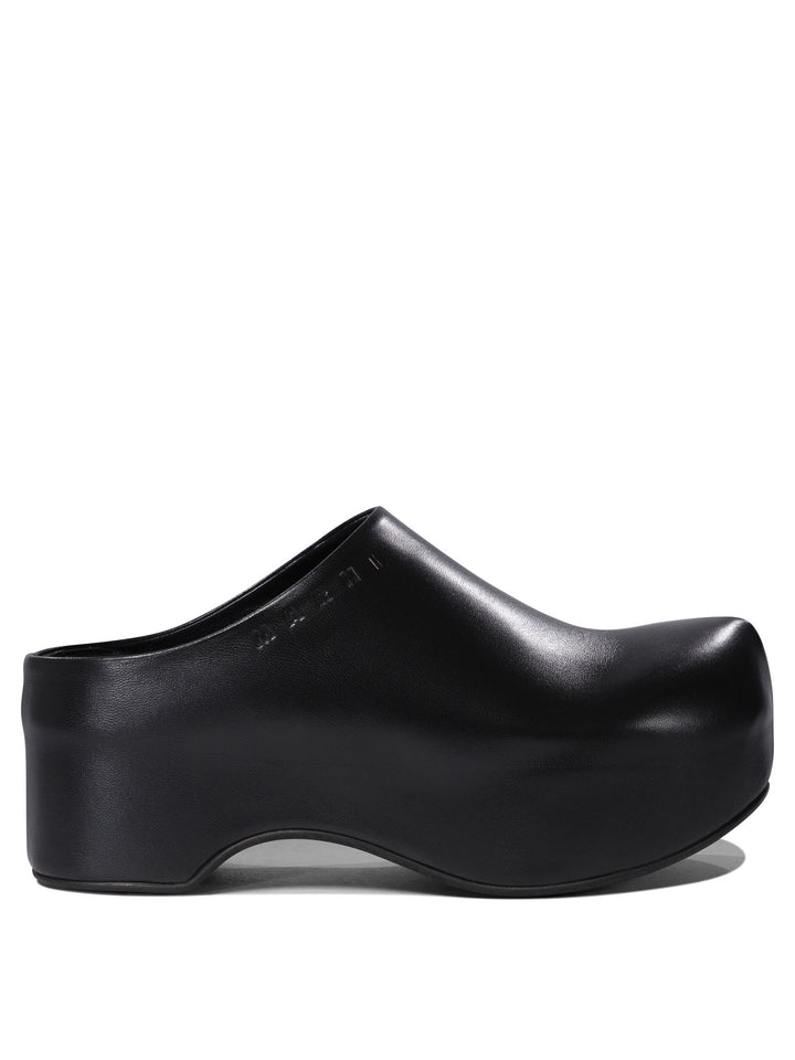 Chunky Clog Sabot Loafers & Slippers Black