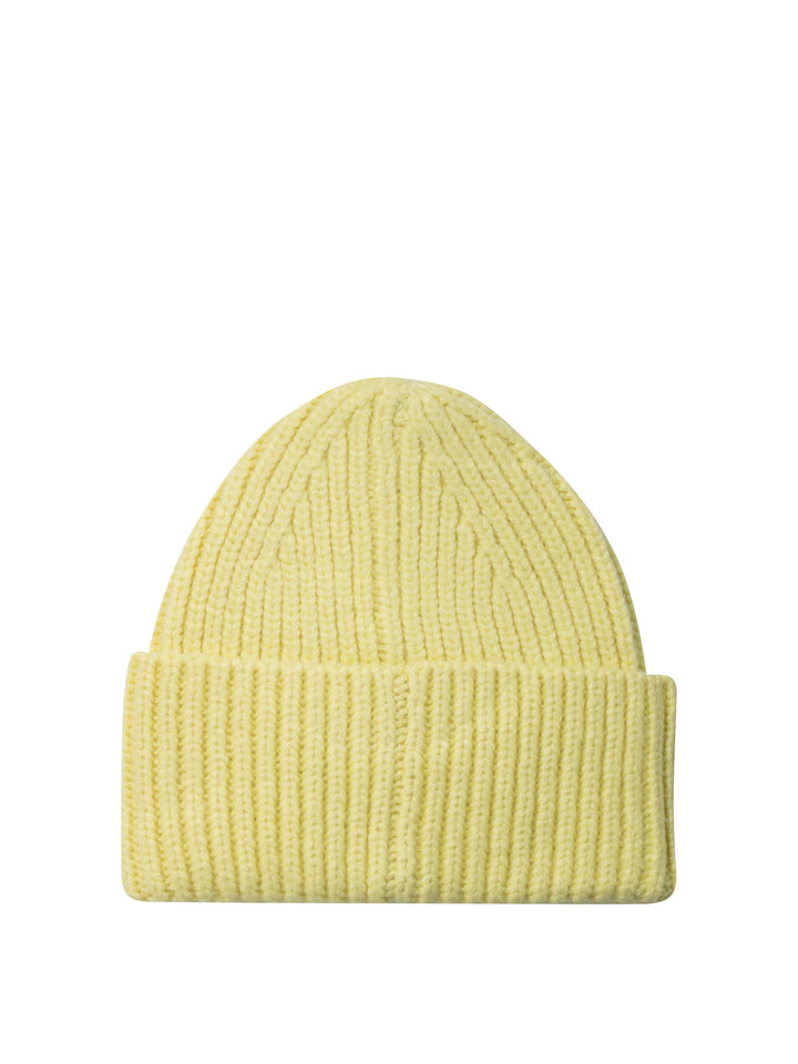 Ribbed Beanie Hats Yellow