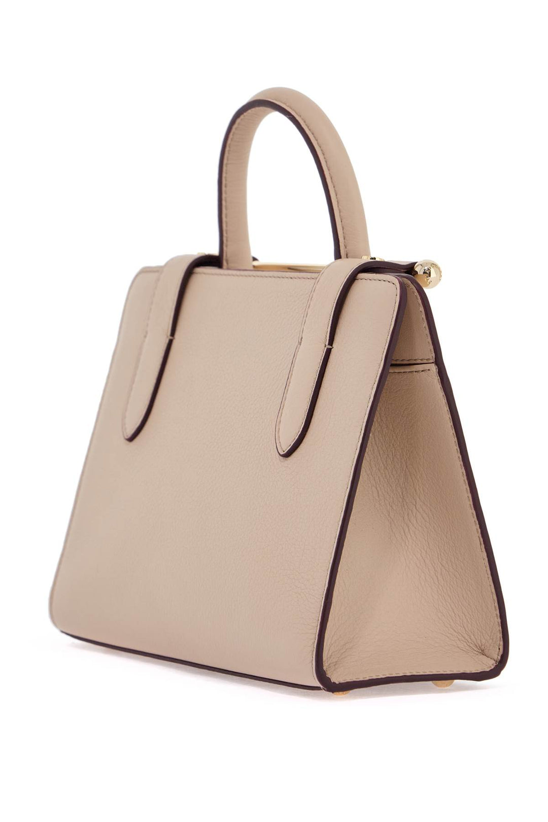 Mini Handbag In Neutral Calfskin With Magnetic Closure