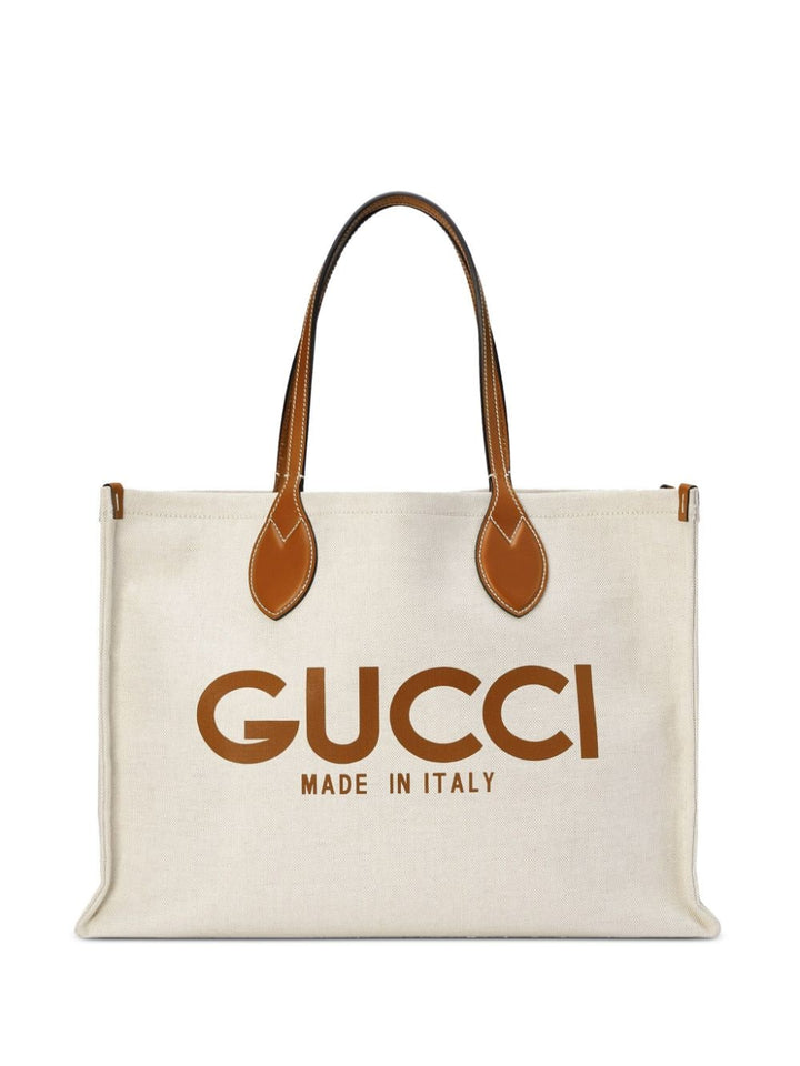 Borsa A Spalla Con Stampa Gucci Shoulder Bags Beige