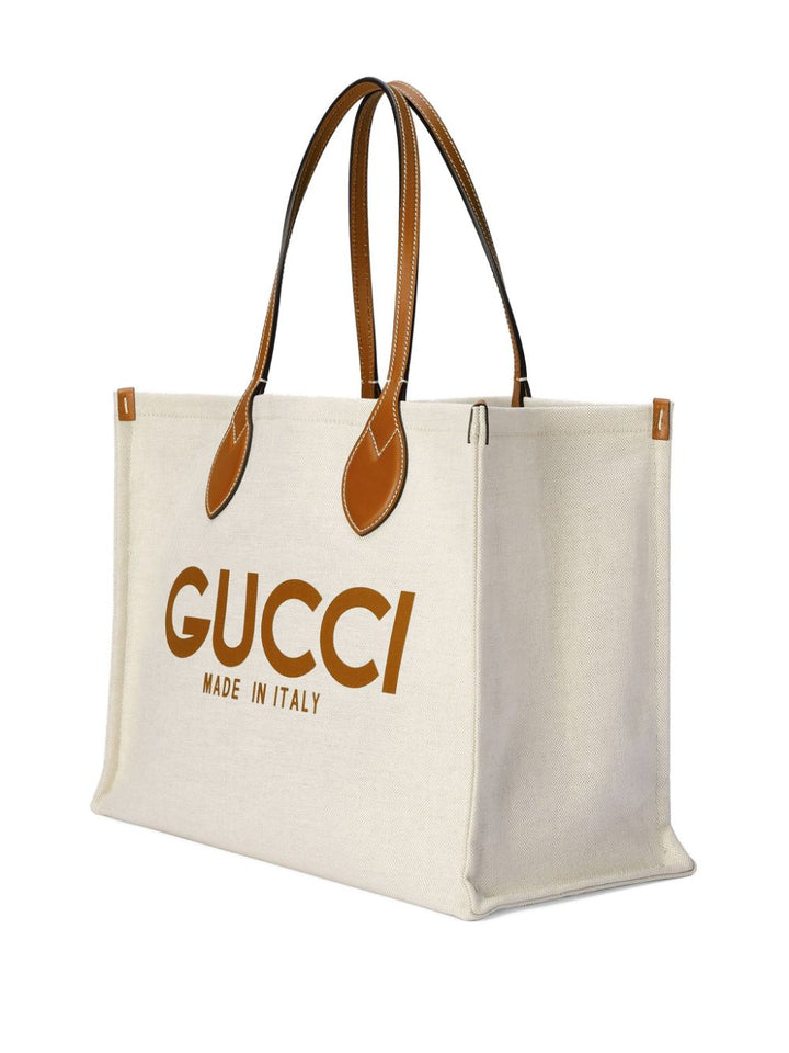 Borsa A Spalla Con Stampa Gucci Shoulder Bags Beige