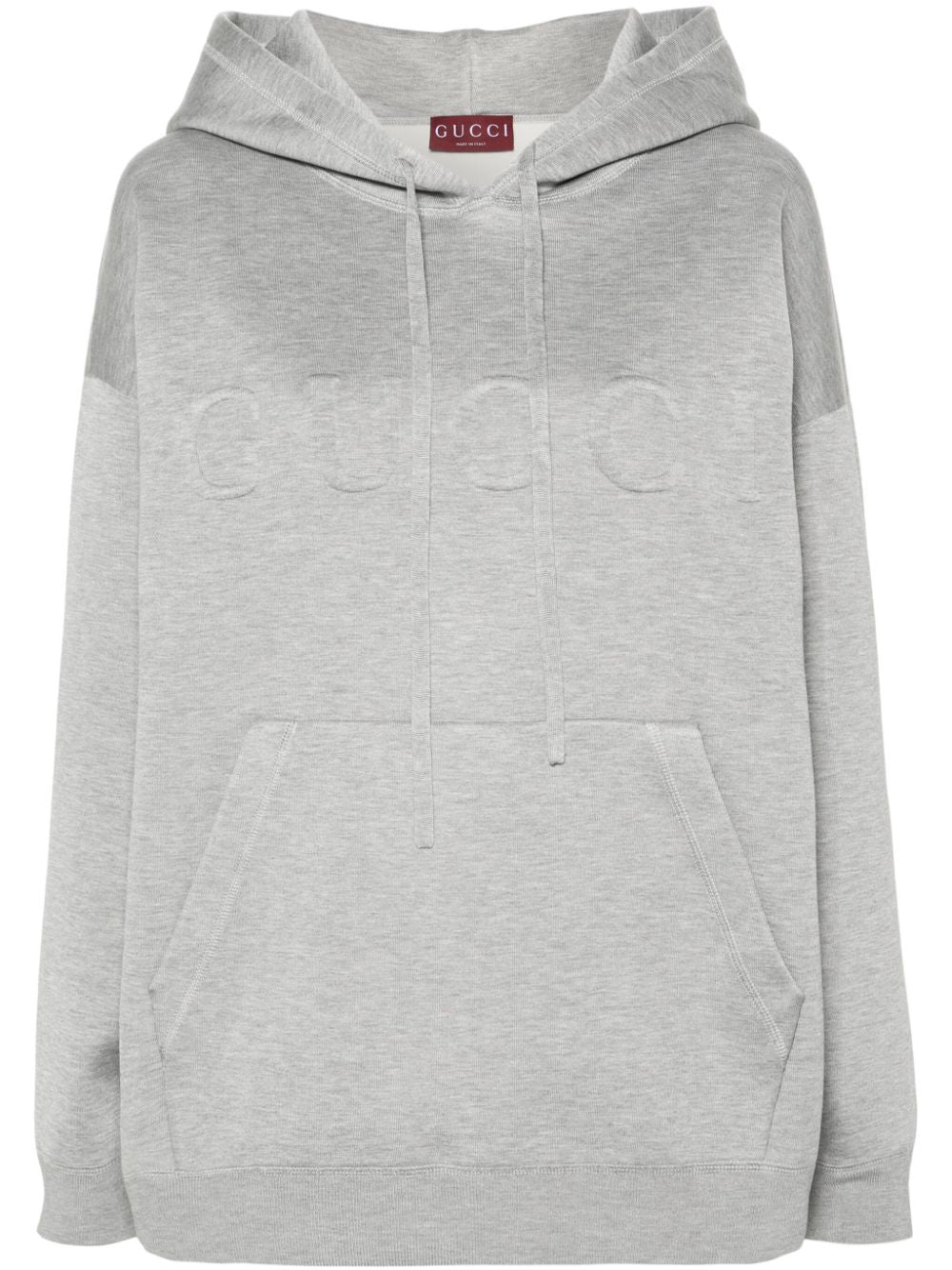 Felpa Con Cappuccio Effetto MéLange Con Logo In Rilievo Sweatshirts Grey