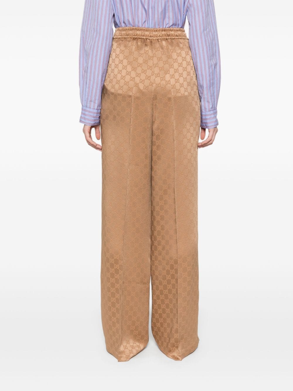 Pantaloni In Jacquard Gg Trousers Beige