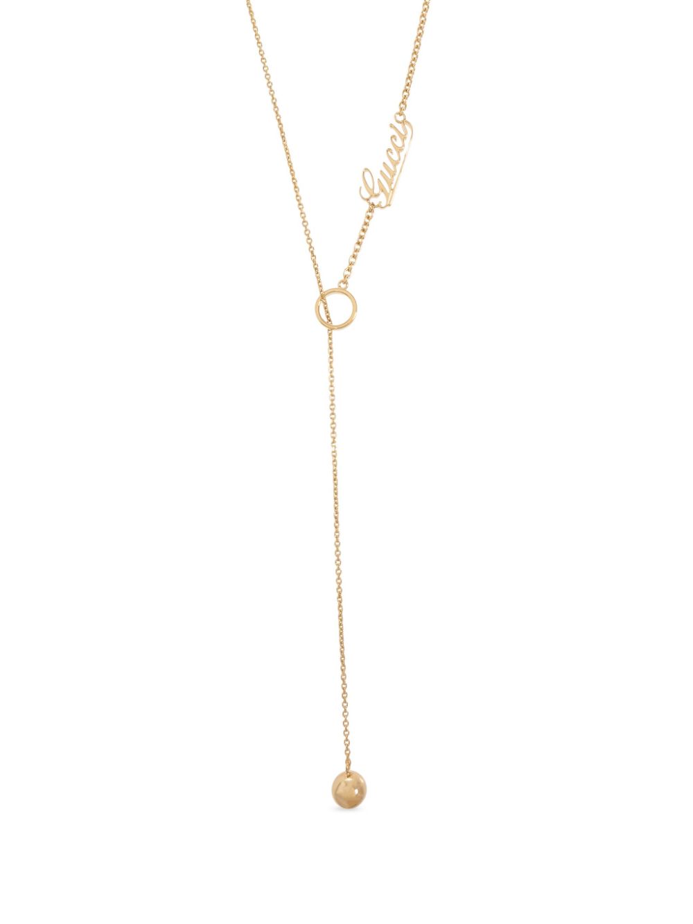 Collana A Catena Pendente Con Scritta Gucci Jewels Gold