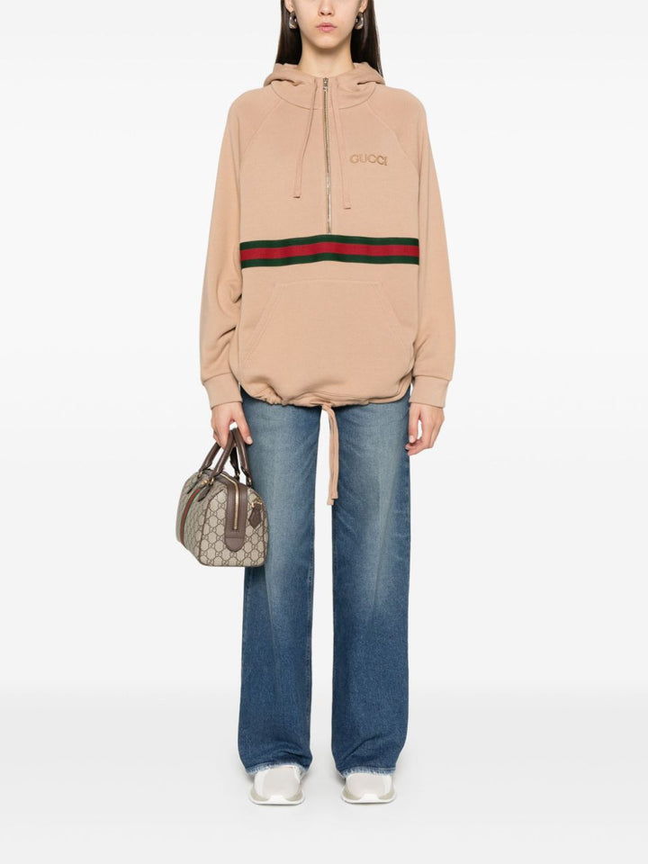 Felpa Oversize In Cotone Sweatshirts Beige