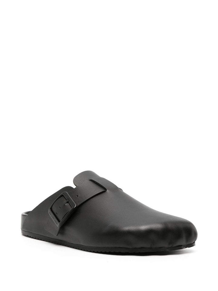 Sandali In Pelle Loafers & Slippers Black