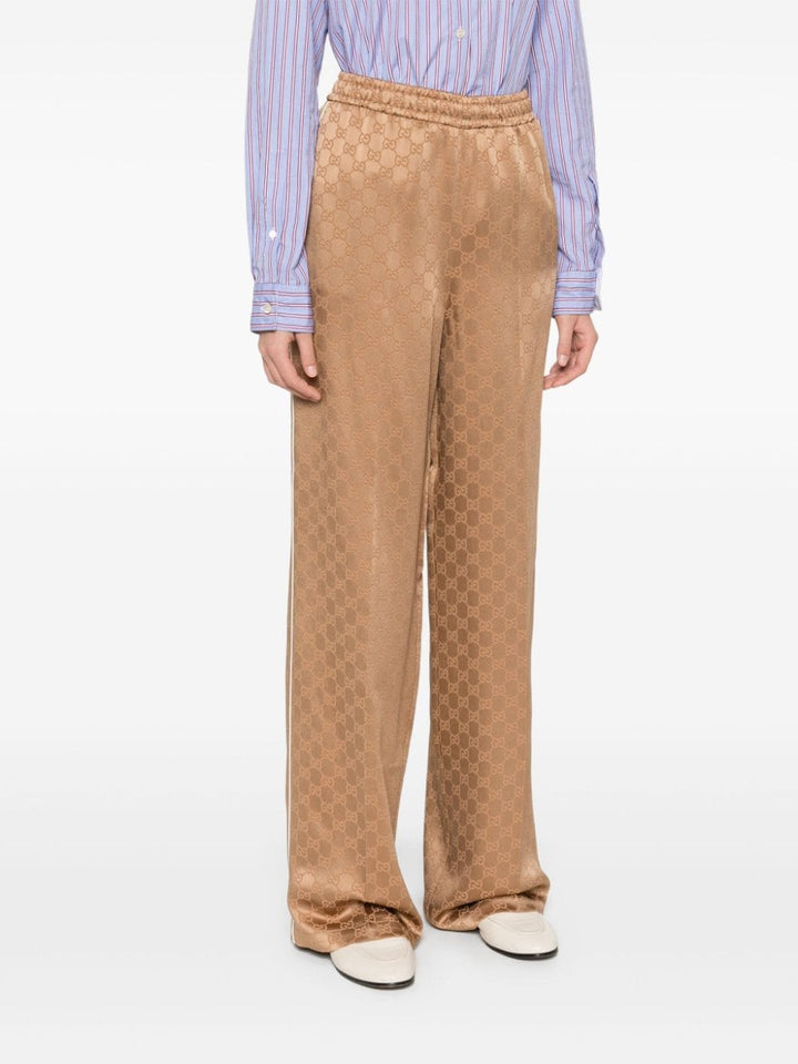 Pantaloni In Jacquard Gg Trousers Beige