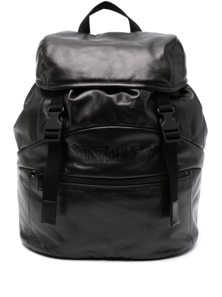 Zaino Con Stampa Saint Laurent Backpacks Black