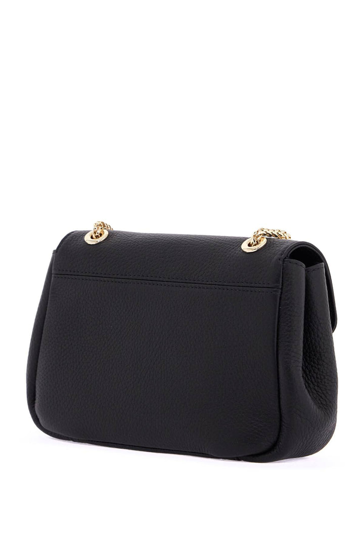 Black Calfskin Mini Bag With Gold Chain