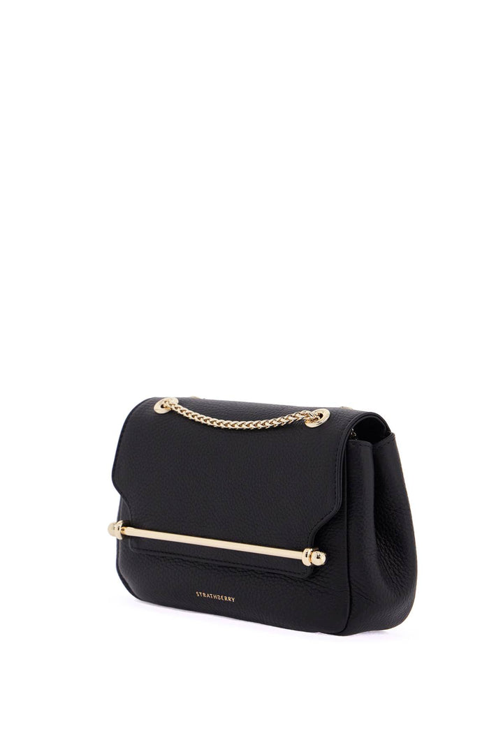 Black Calfskin Mini Bag With Gold Chain