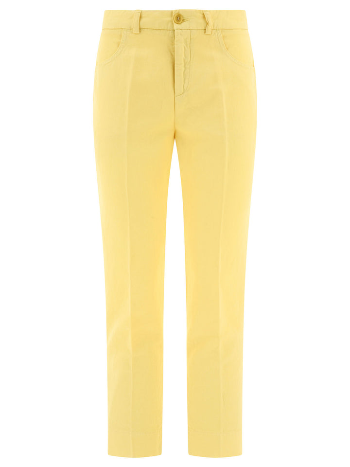 Pantaloni A Gamba Dritta Trousers Yellow