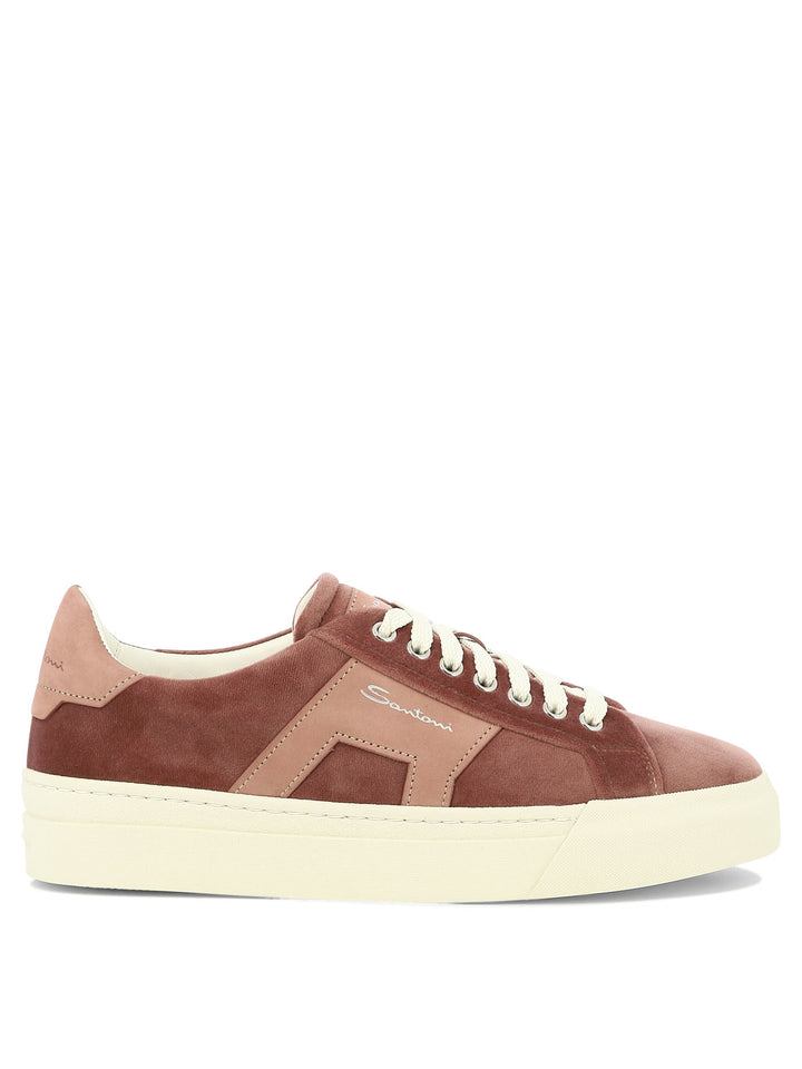 Sneakers In Pelle Scamosciata Con Stampa Logo Sneakers & Slip-On Pink