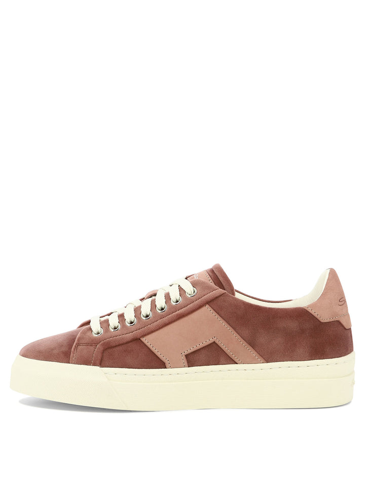 Sneakers In Pelle Scamosciata Con Stampa Logo Sneakers & Slip-On Pink