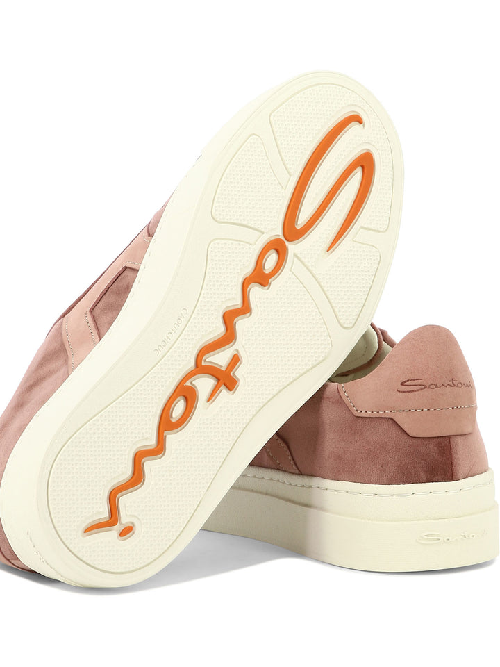 Sneakers In Pelle Scamosciata Con Stampa Logo Sneakers & Slip-On Pink