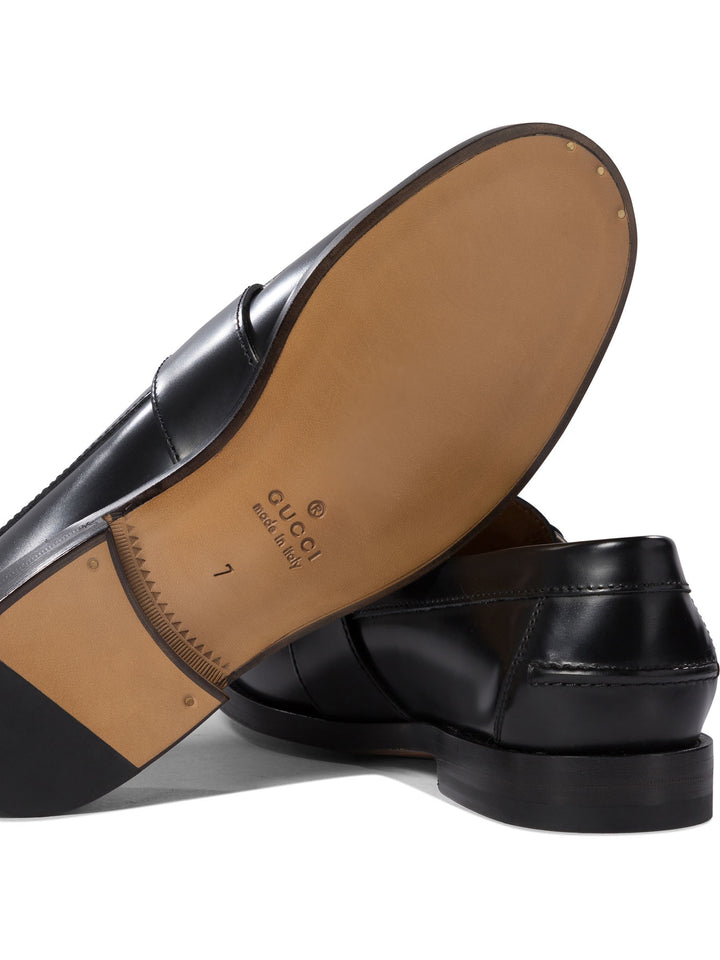 Mocassino Con Fibbia E Stampa Gg Loafers & Slippers Black