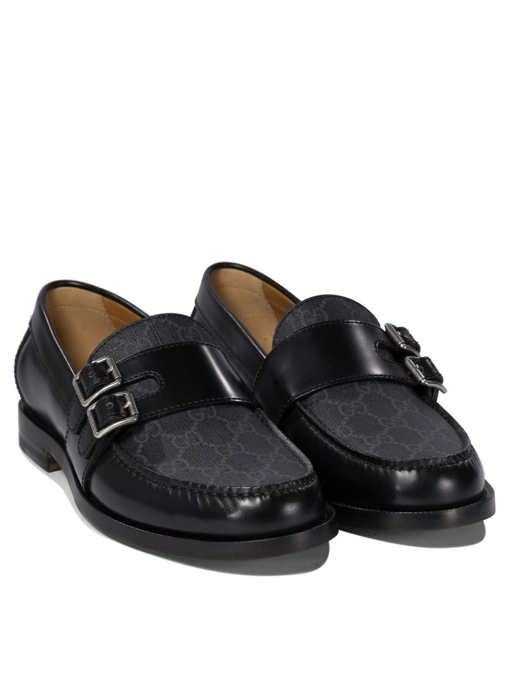 Mocassino Con Fibbia E Stampa Gg Loafers & Slippers Black