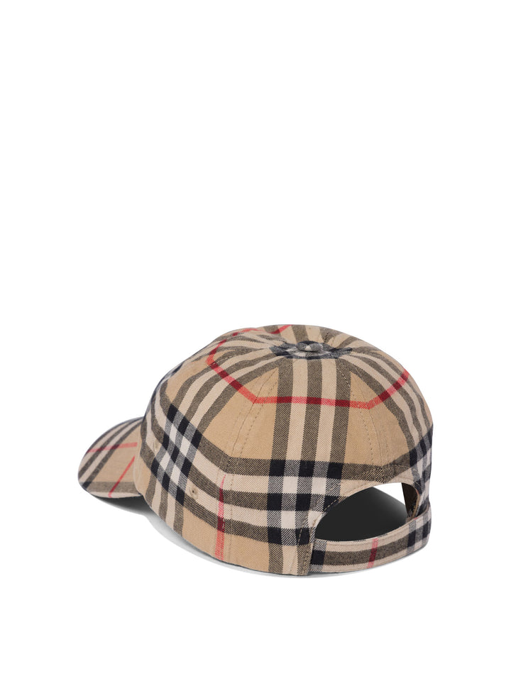 Cappellino Con Stampa Check Hats Beige